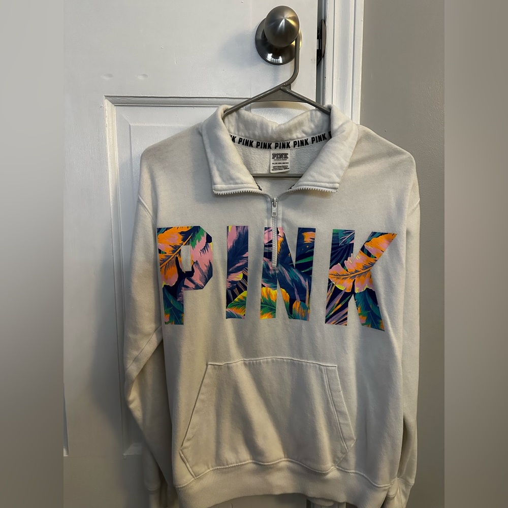 PINK Quarter Zip Sweatshirt XS